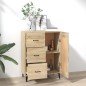 vidaXL Aparador de madera contrachapada roble Sonoma 69,5x34x90 cm vidaXL Aparador de madera contrachapada roble Sonoma 69,5x34x90 cm
