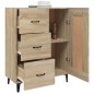 vidaXL Aparador de madera contrachapada roble Sonoma 69,5x34x90 cm vidaXL Aparador de madera contrachapada roble Sonoma 69,5x34x90 cm