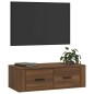 vidaXL Mueble TV colgante madera contrachapada roble marrón 80x36x25cm