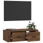 vidaXL Mueble TV colgante madera contrachapada roble marrón 80x36x25cm