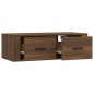 vidaXL Mueble TV colgante madera contrachapada roble marrón 80x36x25cm