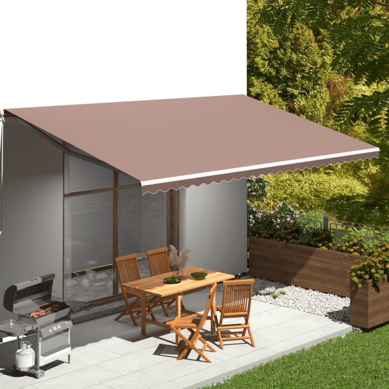 vidaXL Tela de repuesto para toldo marrón 6x3 m vidaXL Tela de repuesto para toldo marrón 6x3 m