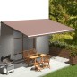 vidaXL Tela de repuesto para toldo marrón 6x3 m vidaXL Tela de repuesto para toldo marrón 6x3 m