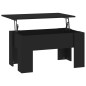 vidaXL Mesa de centro madera contrachapada negra 79x49x41 cm vidaXL Mesa de centro madera contrachapada negra 79x49x41 cm