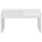 vidaXL Mesa de centro madera contrachapada blanco brillante 68x50x38cm