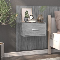 vidaXL Mesita de noche de pared gris Sonoma