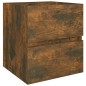 vidaXL Mueble de lavabo contrachapado roble ahumado 41x38,5x45 cm vidaXL Mueble de lavabo contrachapado roble ahumado 41x38,5x45 cm