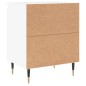 vidaXL Mesitas de noche 2 uds madera de ingeniería blanco 40x30x50 cm