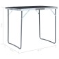 vidaXL Mesa de camping plegable estructura metálica gris 80x60 cm vidaXL Mesa de camping plegable estructura metálica gris 80x60 cm