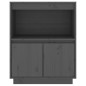 vidaXL Aparador de madera maciza de pino gris 60x34x75 cm