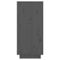 vidaXL Aparador de madera maciza de pino gris 60x34x75 cm