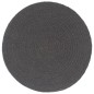 vidaXL Mantel individual redondo 4 uds algodón gris oscuro liso 38 cm vidaXL Mantel individual redondo 4 uds algodón gris oscuro liso 38 cm