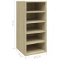 vidaXL Mueble zapatero madera contrachapada roble Sonoma 31,5x35x70 cm