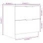 vidaXL Mesitas de noche 2 uds madera contrachapada color roble ahumado