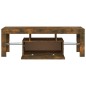 vidaXL Mueble de TV con luces LED roble ahumado 120x35x40 cm