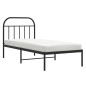 vidaXL Estructura de cama con cabecero metal negro 90x200 cm