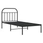 vidaXL Estructura de cama con cabecero metal negro 90x200 cm