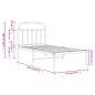 vidaXL Estructura de cama con cabecero metal negro 90x200 cm