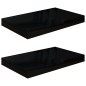 vidaXL Estante flotante de pared 2 uds MDF negro brillo 40x23x3,8 cm vidaXL Estante flotante de pared 2 uds MDF negro brillo 40x23x3,8 cm