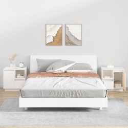 vidaXL Mesitas de noche 2 uds madera maciza pino blanco 50x34x50 cm