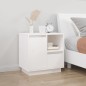 vidaXL Mesitas de noche 2 uds madera maciza pino blanco 50x34x50 cm vidaXL Mesitas de noche 2 uds madera maciza pino blanco 50x34x50 cm