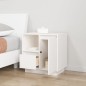 vidaXL Mesitas de noche 2 uds madera maciza pino blanco 50x34x50 cm vidaXL Mesitas de noche 2 uds madera maciza pino blanco 50x34x50 cm
