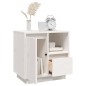 vidaXL Mesitas de noche 2 uds madera maciza pino blanco 50x34x50 cm vidaXL Mesitas de noche 2 uds madera maciza pino blanco 50x34x50 cm