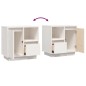vidaXL Mesitas de noche 2 uds madera maciza pino blanco 50x34x50 cm vidaXL Mesitas de noche 2 uds madera maciza pino blanco 50x34x50 cm