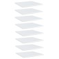 vidaXL Estante estantería 8uds contrachapada blanco brillo 40x40x1,5cm vidaXL Estante estantería 8uds contrachapada blanco brillo 40x40x1,5cm