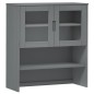vidaXL Aparador superior MOLDE madera maciza pino gris 90x35x100 cm