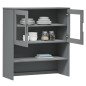 vidaXL Aparador superior MOLDE madera maciza pino gris 90x35x100 cm