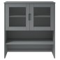 vidaXL Aparador superior MOLDE madera maciza pino gris 90x35x100 cm