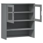 vidaXL Aparador superior MOLDE madera maciza pino gris 90x35x100 cm