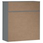 vidaXL Aparador superior MOLDE madera maciza pino gris 90x35x100 cm