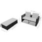 vidaXL Set muebles de jardín 4 piezas y cojines ratán sintético negro vidaXL Set muebles de jardín 4 piezas y cojines ratán sintético negro