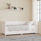 vidaXL Sofá cama madera maciza de pino blanco 90x200 cm vidaXL Sofá cama madera maciza de pino blanco 90x200 cm