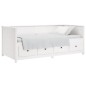 vidaXL Sofá cama madera maciza de pino blanco 90x200 cm vidaXL Sofá cama madera maciza de pino blanco 90x200 cm