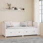 vidaXL Sofá cama madera maciza de pino blanco 90x200 cm vidaXL Sofá cama madera maciza de pino blanco 90x200 cm