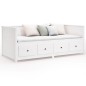 vidaXL Sofá cama madera maciza de pino blanco 90x200 cm vidaXL Sofá cama madera maciza de pino blanco 90x200 cm