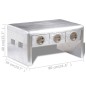 vidaXL Mesa de centro de estilo aviador con 3 cajones estilo vintage vidaXL Mesa de centro de estilo aviador con 3 cajones estilo vintage