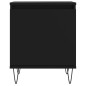 vidaXL Mesita de noche madera de ingeniería negro 40x30x50 cm