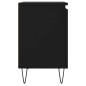 vidaXL Mesita de noche madera de ingeniería negro 40x30x50 cm