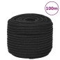 vidaXL Cuerda de barco polipropileno negro intenso 12 mm 100 m vidaXL Cuerda de barco polipropileno negro intenso 12 mm 100 m