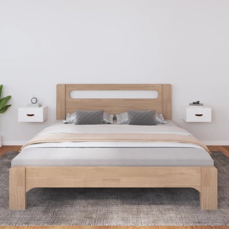 vidaXL Mesitas de noche de pared 2 uds blanco 40x29,5x22 cm
