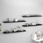 vidaXL Estantes flotantes de pared 4 uds MDF negro 120x23,5x3,8cm vidaXL Estantes flotantes de pared 4 uds MDF negro 120x23,5x3,8cm