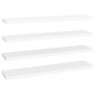 vidaXL Estante flotante de pared 4 uds MDF blanco 120x23,5x3,8 cm