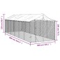 vidaXL Perrera de exterior con techo acero galvanizado plata 3x9x2,5 m