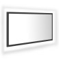 vidaXL Espejo de baño LED acrílico gris 80x8,5x37 cm vidaXL Espejo de baño LED acrílico gris 80x8,5x37 cm