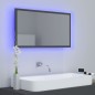 vidaXL Espejo de baño LED acrílico gris 80x8,5x37 cm vidaXL Espejo de baño LED acrílico gris 80x8,5x37 cm