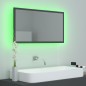 vidaXL Espejo de baño LED acrílico gris 80x8,5x37 cm vidaXL Espejo de baño LED acrílico gris 80x8,5x37 cm